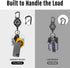 MNGARISTA 2-Pack Heavy Duty Retractable Keychain, 10 OZ Carbon Fiber ID Badge Reel with Clip Strap