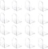 Lulonpon 16pcs Book Ends, Acrylic Non-Skid Bookends for School Library and Desktop Organizer