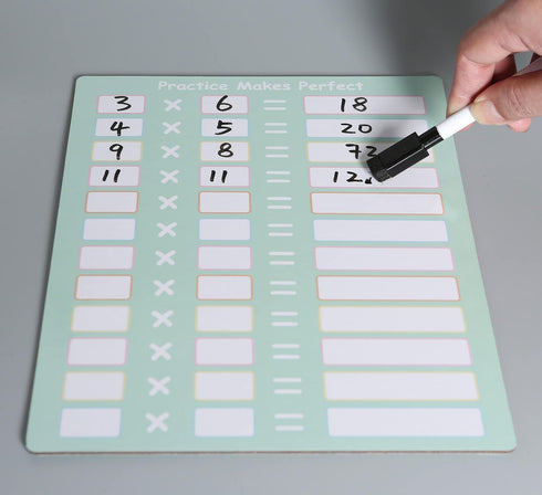 Multiplication Dry Erase Board for Kids, Times Tables, Math Multiplication Chart for School Supply & Homeschool