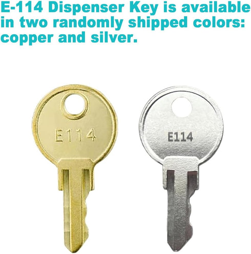 E114 E-114 Replacement,Pack 5 2Pcs Keys for / Toilet Paper Dispenser, Paper Towel, Toilet Tissue & Soap Dispensers Key