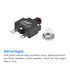 MECCANIXITY 5pcs Circuit Overload Protector 15A AC125/250V DC32V Push Button Thermal Circuit Breaker for Air Compressor