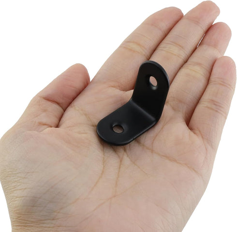 12 1" 0.6" 1" MY MIRONEY Pcs Shelf Bracket Black L Brackets Stainless Steel L Corner Brace x x Angle Wall Hanging