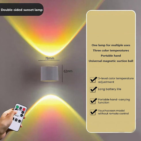 VIECDJSK 360 Rechargeable Wall Sconce Lights of Sweden, Battery Operated Wall Sconce with Remote Control, Rotatable