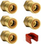 QuickFitting 1/2 x 1/2 inch FNPT Female Adapter, Brass Push to Connect Plumbing Pipe Fitting, 5-Pack