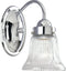 Progress Lighting 1-Light Clear Prismatic Glass Traditional Bath Vanity Light, Fluted Glass