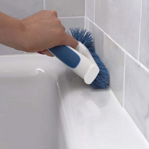 2-in-1 360-Degree Unger Grout and Corner Scrubber Brush Tool, Crevice Bathroom Cleaning Supplies for Showers, Door