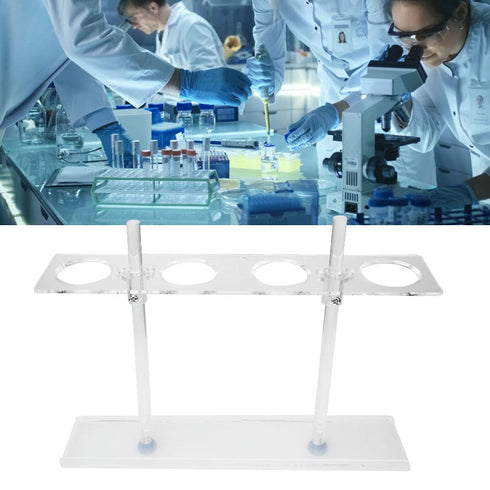 Funnel Holder, Adjustable Height Funnel Rack with 4 Holes, Laboratory Accessories Funnel Display Holder