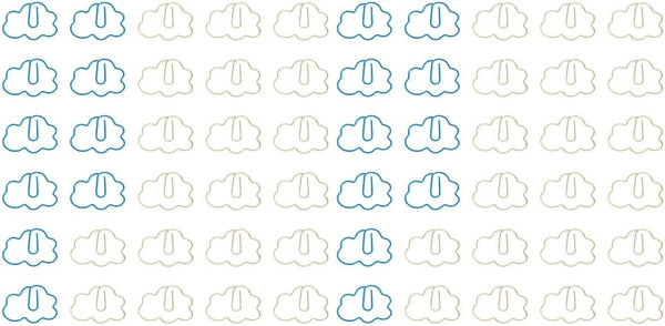 Operitacx 60 Pcs Paper Clip Metal Memo Clips, Kids Birthday Bag Filler, Cloud Shaped Bookmark Clips