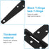 Rierdge 12 4 Inch Pcs T Strap Hinges, Black Heavy Duty Tee Hinge with Screws, Carbon Steel Strap Hinge for Barn Door