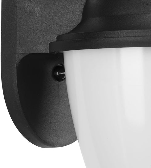 1-Light Progress Lighting Polycarbonate Outdoor White Acrylic Shade Traditional Outdoor Wall Lantern Light Textured