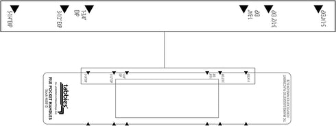 Tabbies File Pocket Handles, 9.63 X 2, White, 12 Sheets/Pack, 4/Sheet
