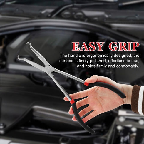 Electrical Disconnect Plier, Professional Automotive Hose Repair Tool for Radiator Hose Clamp, Long Spark Plug Removal
