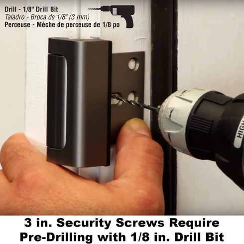 10826 3 Pack) Prime-Line U Door Reinforcement Lock Add Extra, High Security to your Home and Prevent Unauthorized Entry