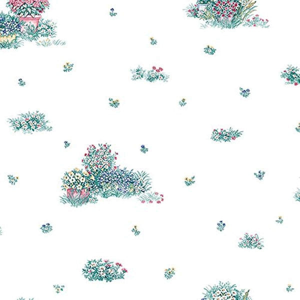 Manhattan Comfort Cocoa Series Vinyl Floral Garden Design Large Wallpaper Roll, 20.5"