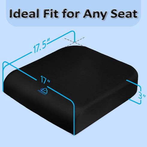 PRIMART Tailbone Memory Foam Seat Cushion, Ergonomic Office Chair Cushion for Back, Coccyx, Sciatica & Pain Relief