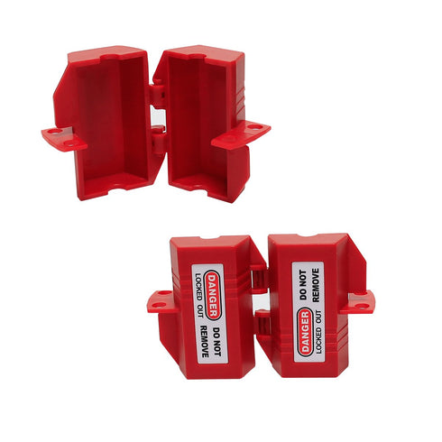 Wisamic Polypropylene Plug Lockout Tagout, 2 x 3-1/2 inch with 2 Locking Holes for 110-125V Plugs