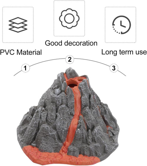 Simulated Volcano Model for Boys and Girls PVC Volcano Desktop Adornment Dynamic Spray Educational STEM Decor for Home