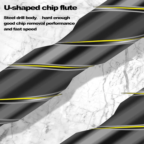 Black 6mm 10PC Masonry Drill Bit Set, 1/4” Concrete Drill Bit Set, Industrial Carbide Tip YG6X, Hex Shank