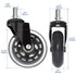 Huracan Office Chair Wheels, Set of 5, Replacement Rubber Casters for Hardwood Floor, Heavy Duty, Not Compatible with