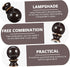 IWOWHERO 2Pcs Cow Horn Decorative Head Lamp Finial Unique Lamp Toppers for Table and Floor Lamps Zinc Alloy Screw Caps