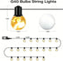 25ft 20 Bulbs Dimmable Bulb Outdoor String Lights Plug in, LED Hanging Patio Lights with Timer & Remote, Globe