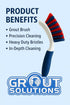 Grout Solutions Grout Brush with Stiff Bristles Heavy-Duty Scrub Brush for Tile, Bathroom, Shower, and Floor Cleaning