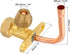PATIKIL Air Conditioner Stop Valve - 1/4" OD Copper Tube Elbow 90 Degree 3 Way Angle Service Valve