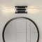 21" Matte Black Bathroom Light Fixtures Over Mirror,2-Light Bathroom Vanity Lights Above