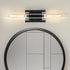 21" Matte Black Bathroom Light Fixtures Over Mirror,2-Light Bathroom Vanity Lights Above