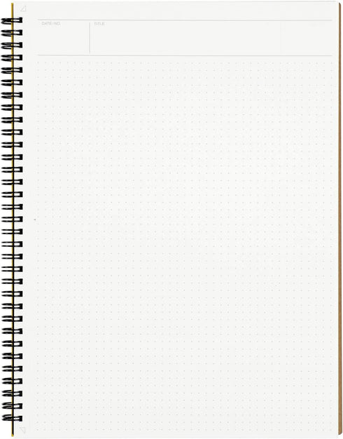 Maruman MNEMOSYNE Notebook, 11.69 x 8.66 Inches (A4), 5mm Dot Grid, 70 Sheets (N109), White