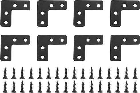 uxcell 10Pcs L-Shaped Brackets Corner Brace, 1.57"x1.57" Corner Bracket Shelf Bracket Right
