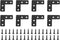 uxcell 10Pcs L-Shaped Brackets Corner Brace, 1.57"x1.57" Corner Bracket Shelf Bracket Right