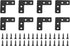 uxcell 10Pcs L-Shaped Brackets Corner Brace, 1.57"x1.57" Corner Bracket Shelf Bracket Right