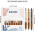 BAYTORY 8Pcs Cute Retractable Erasable Gel Pens, Blue and Black Ink Pen with Eraser Clear, Smooth Writing Comfortable to Use for Note Taking Marking Planner Crossword Puzzles (Coffee) by BAYTORY