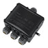 IP68 Waterproof Junction Box, 4-Way Outdoor Cable Connectors with 4 Cable M25 Gland for 4-14 mm Diameter Cable, Black