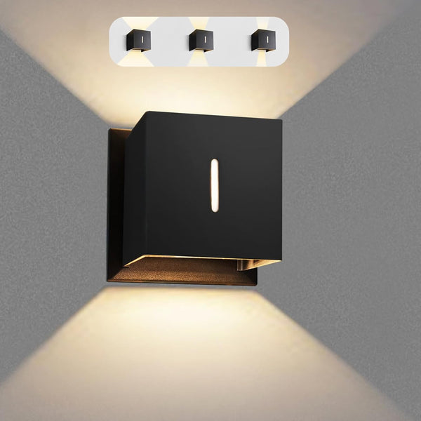 Modern Wall Sconces Outdoor Waterproof Up and Down Adjustable Wall Light Fixtures