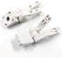 Luomorgo Set Replacement Toilet Seat Hinges - White Plastic with Bolts & Nuts