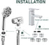 phyxon setTub 5 59" Bathtub Shower Head Sink-Faucet faucet spayer attachment with Adapters and Hose for Pet Dog Rinse