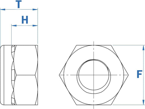 50Pcs 1/4-20 Nylon Insert Hex Lock Nuts, 18-8 Stainless Steel /SUS304/, Plain Finish by Fullerkreg