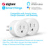 DOGAIN Zigbee Smart Plugs Outlet, Works with ST and Echo Plus Hub, Compatible with Alexa and Google Assistant, 2 Pack