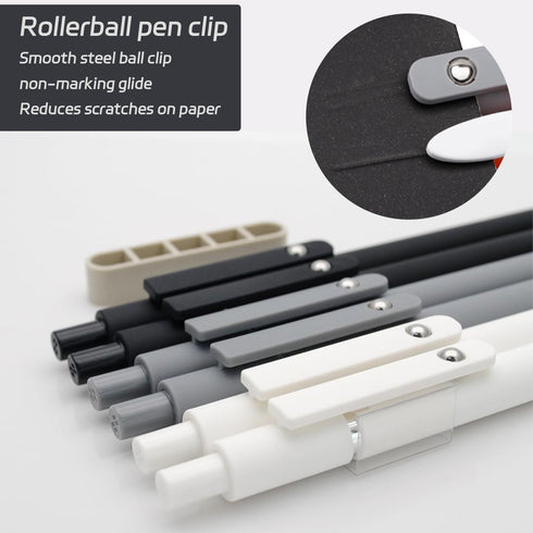 Gel Pens, 6 Pcs 0.5mm Fine Point Black Ink Pens for Smooth Writing, Quick Dry for Journaling, Office School Supplies