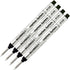 Schmidt 4 Pack 8126 Long Version Capless Rollerball Refill, Black Ink