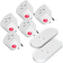 SURNICE Mini Remote Control Outlet Plug, 10A Wireless Light Switch Plug for Household Appliances, 5 Outlets + 2 Remotes