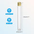PATIKIL 50pcs 25ml Test Tubes, Glass Clear Round Bottom Containers with Aluminum Cap for Storage