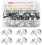 Yalis Thumb Tacks 500-count, 3/8-inch Steel Round Push Pins for Corkboard, Silver