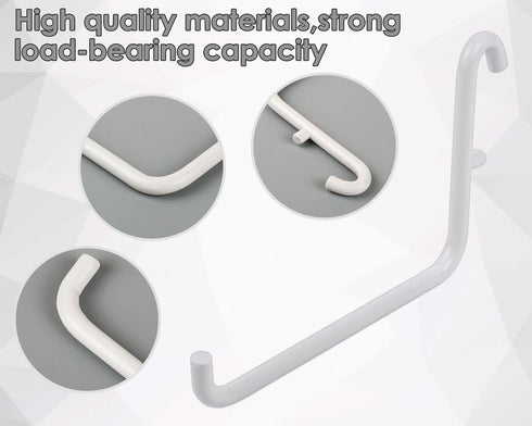 Pegboard Hooks 12 Pack Compatible with IKEA Skadis, Includes 6 L Style and 6 J Style Pegboard Accessories