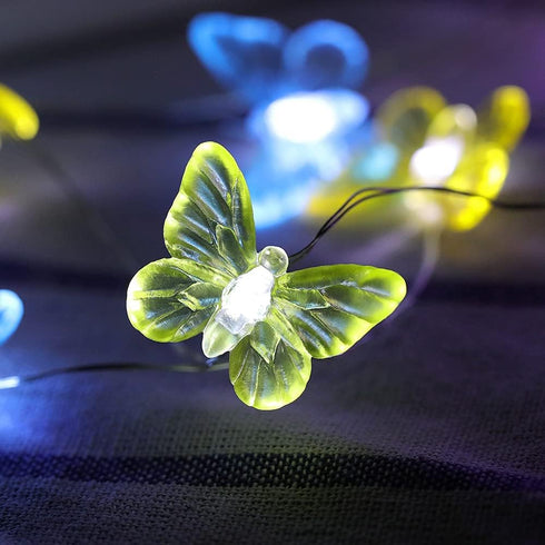 1.1(H) 40 13.5ft Starryfill Colorful Small Butterfly USB-Plugin LED String Lights Cold White with Remote Control