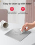 Metal Aluminum Mouse Pad Hard Silver Clear Modern Ultra Thin Design, Waterproof for Gaming, Medium
