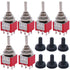 Twidec 6Pcs Mini Momentary Toggle Switch DPDT 3 Position 6 Pins (0N)-Off-(ON) Miniature Toggle Switch with Waterproof