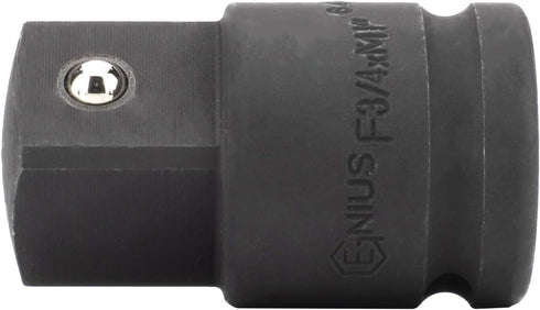 Genius Tools 3/4" Drive Impact Adapter with Steel Ball, 3/4"F 1"M, Cr-Mo Steel
